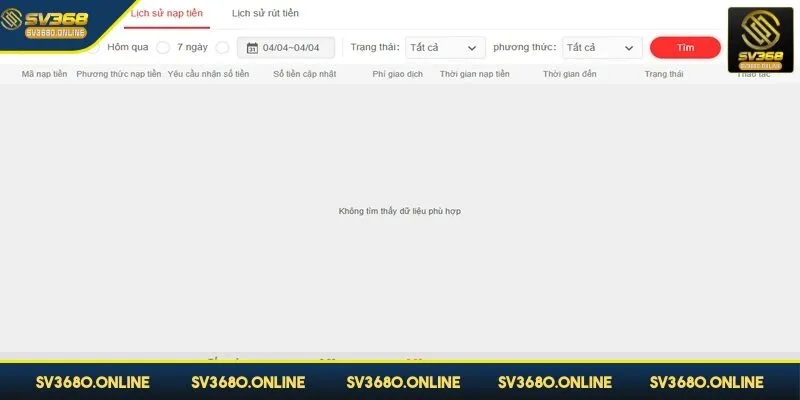 Cần kiểm tra lịch sử giao dịch để theo sát tiến độ nạp tiền